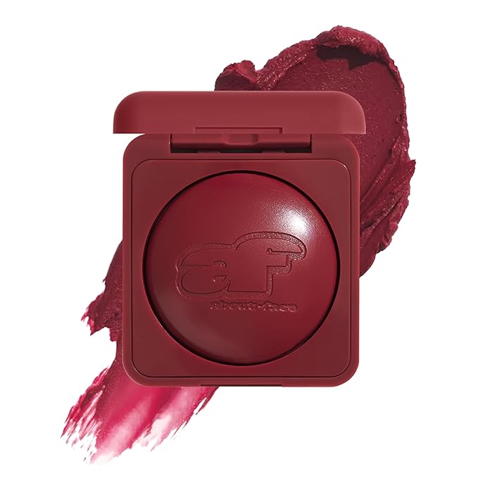 about-face Cheek Freak Blush Balm – Buildable Cream Blush with Hyaluronic Acid & Meadowfoam Seed Oil – Vegan, Cruelty-Free, Clean Beauty – 0.35 oz (Big O – Deep Red)