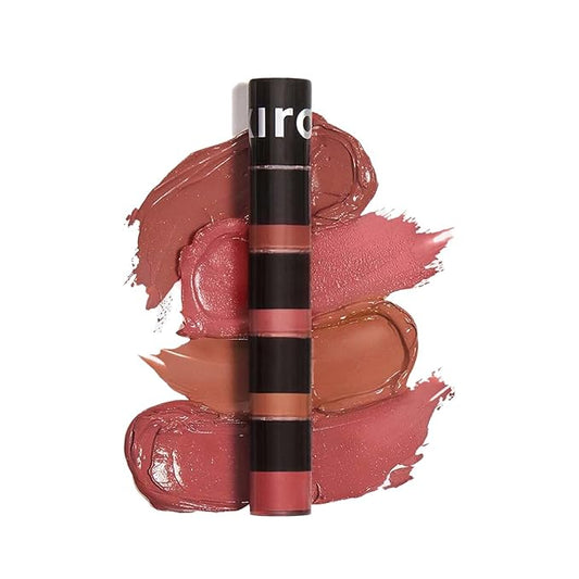 KIRO Four Play Non-Stop Airy Matte Liquid Lip Stack – Ultimate Quad | 4 Nude Lipstick Shades | Long-Lasting, Transfer-Proof, Hydrating, Lightweight | Infused with Avocado & Apricot Oils | 6ml