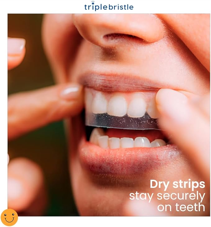 Triple Bristle Max | 4 Brush Modes | Patented 3 Head Design | Dentist Created & Approved | Soft Charcoal Infused Nylon Bristles Teeth Whitening Strips