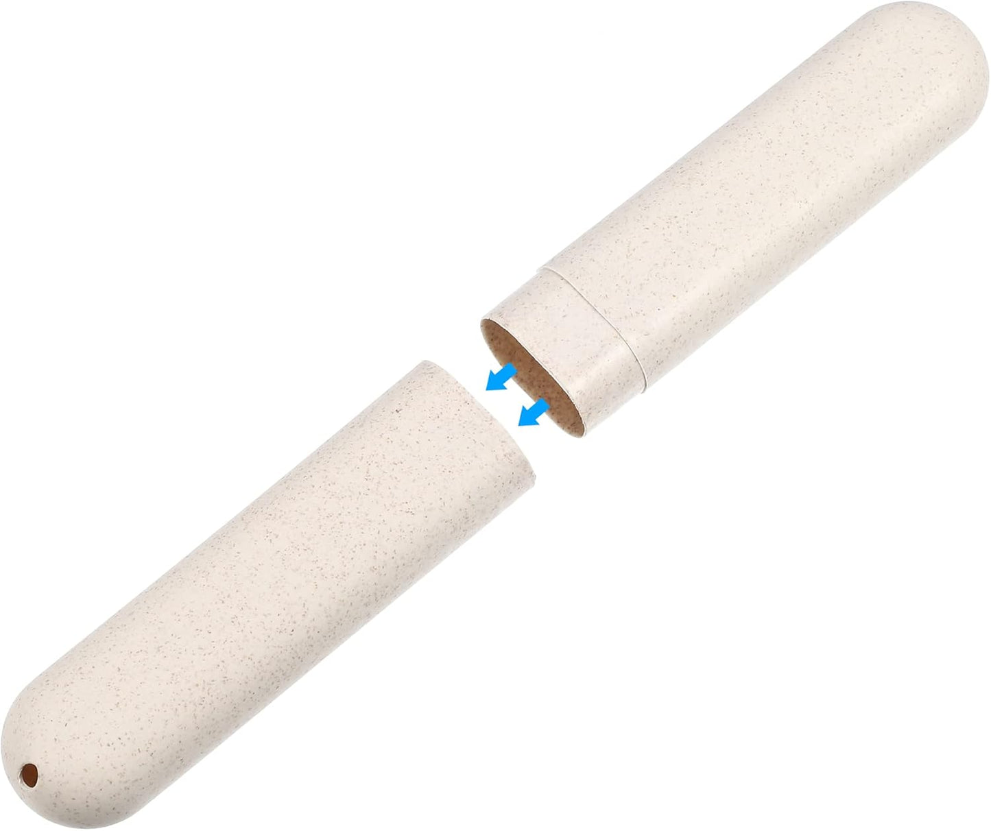 VOCOSTE 4pcs, Traveling Toothbrush Holders Case, PP Toothbrush Case for Travel Business, Beige, 8.07''x1.22''x0.83''