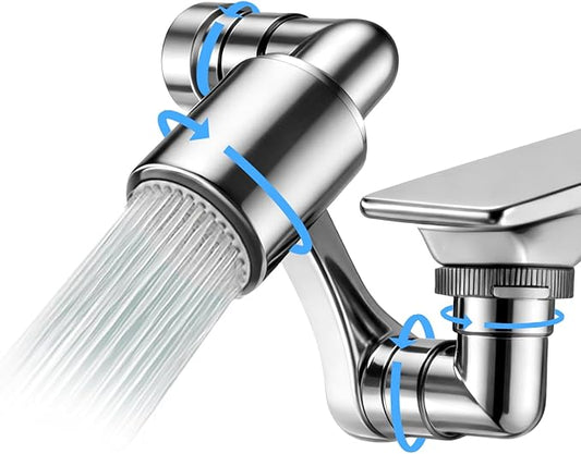 Faucet Extender, 1440°Swivel Aerator with 2 Spray Modes, for Kitchen Bathroom Sink, Helps Kids Toddlers Wash Hands & Face Washing, Fit G1/2" 55/64" 15/16"EAGZFFI