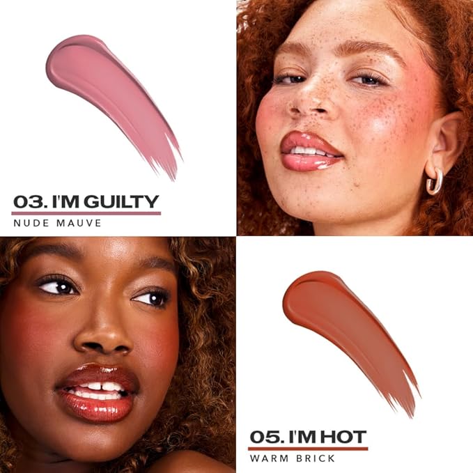 Sacheu Cheek STAY-N Liquid Blush for Cheeks — High Pigment, Buildable, Lightweight Cream Blush for Dewy & Radiant Flushed Cheeks — Long-lasting & Cruelty Free, Sugar & Spice Duo