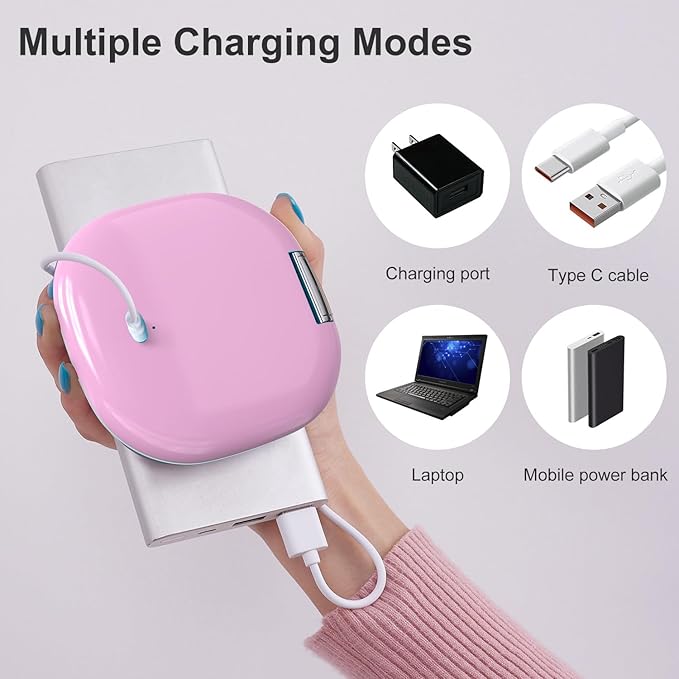 Mocado Compact LED Travel Makeup Mirror - 4 Inches 1X/10X Magnification Travel Mirror with Light Dimmable Double Sides Lighted USB Rechargeable Compact Mirror for Purse,Pocket,Travel(Purple)