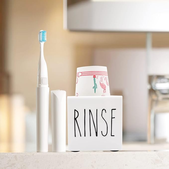 Dixie Acrylic Cup Dispenser and Holder, 3/5 oz White Paper Cup Rinse Organizer Caddy