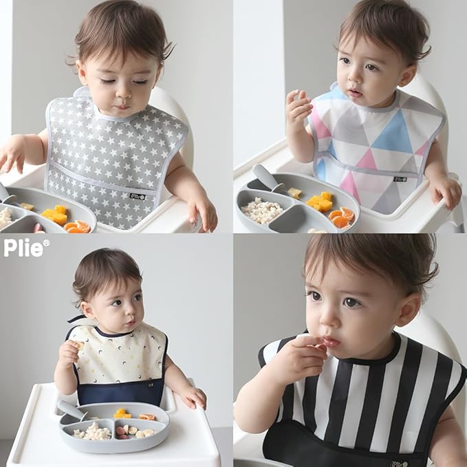Long Sleeve Waterproof Bib for Toddlers – Soft Feeding Smock for Baby Mealtime, Self-Feeding,BPA-Free, Easy Clean
