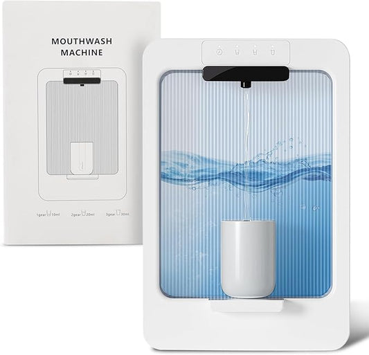 Automatic Mouthwash Dispenser for Bathroom, Aerthezu Electric Mouth Wash Dispensers Smart Auto Bathroom Accessories for Home & Kids - 500ml