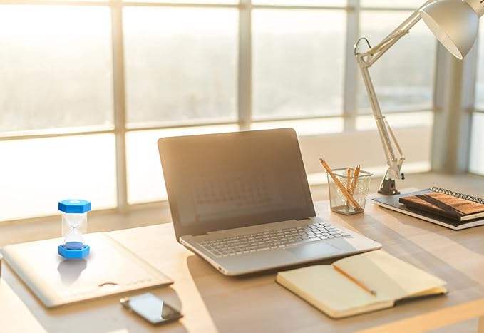 10 Minutes Sand Timer, Hourglass Timer, Sand Clock for Kids, Colorful Sand Watch, Sandglass Timer, Visual Timer for Home Office Kitchen Decor (Blue)