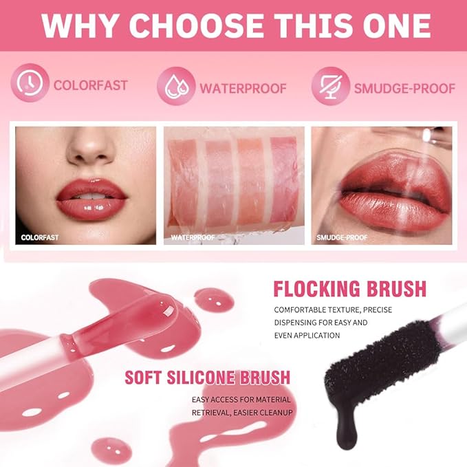 Dual-Ended Peel Off Lip Liner & Stain in Mocha Cocoa – Tattoo-Like Peel Off Lip Stain Liner + Hydrating High Shine Brown Lip Tint, Long-Lasting Waterproof Smudge-Proof Duo for Natural Mocha Brown Lips