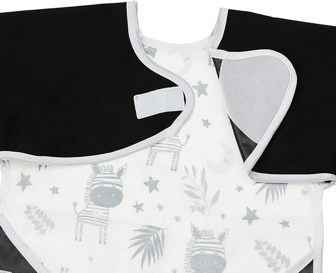 Infant Toddler Baby Waterproof Sleeved Bib, Bib with Sleeves&Pocket, 6-24 Months