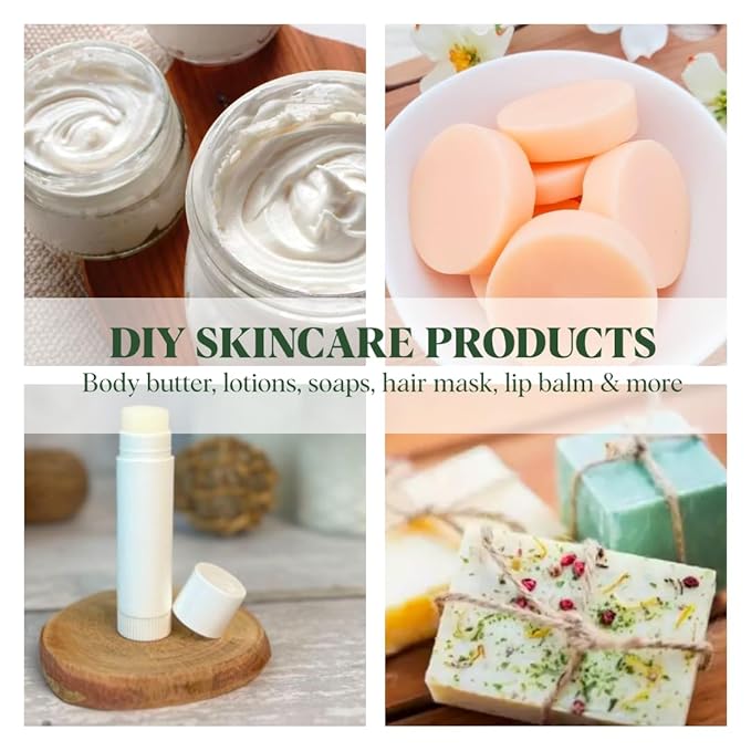 White Naturals Raw African Shea Butter 2lb (1lb in each bag), Pure, Unrefined, Grade A, Ivory, Great Skin Moisturizer, DIY Lip Balms, Stretch Marks, Recover Sun Damage, Cream & More