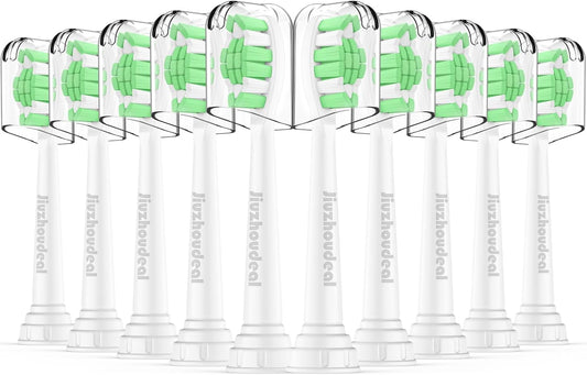 Replacement Heads for Philips Sonicare Toothbrush, Replacement Brush Heads Compatible with Phillips Sonicare Electric Toothbrush, 10-Pack, White