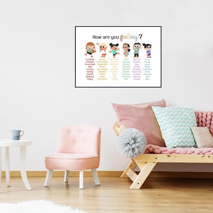ARBOMG Children's emotional charts Mental health posters help students understand emotions posters -Calm Down Corner Classroom Decorations For Preschool Teachers, Educational Posters For Classroom