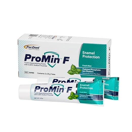 ProMin F Reduces Tooth Sensitivity by Desensitizing Using Sodium Fluoride Tube Kit, 25g/Tube, 2 Tubes/Box,