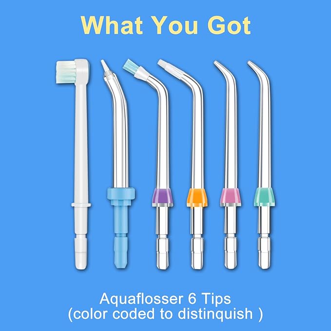 Replacement Tips for Waterpik Water Flosser Classic Jet Tips Waterpik' Replacement Parts (6 Tips)