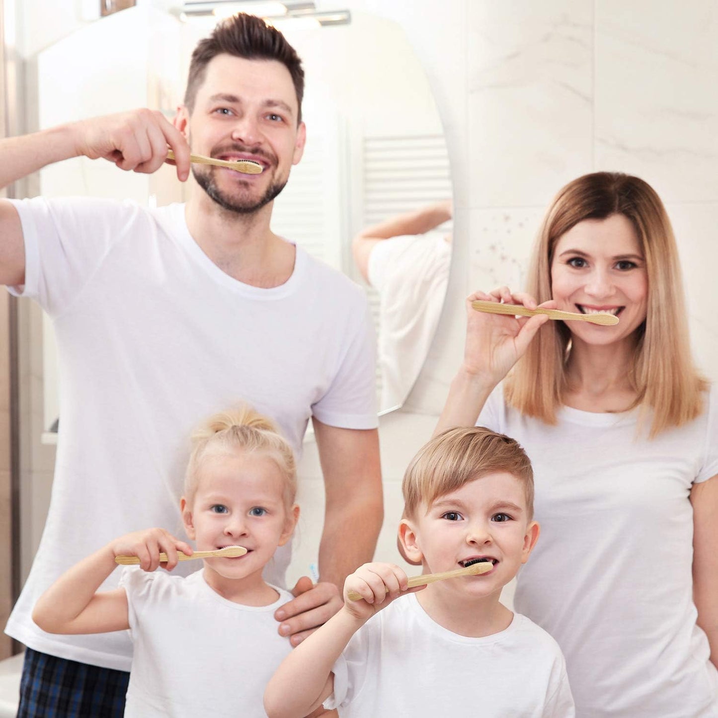 Boao 20 Count Bamboo Toothbrushes Soft Bristle Wooden Charcoal Toothbrushes Bulk for Adults Reusable Travel