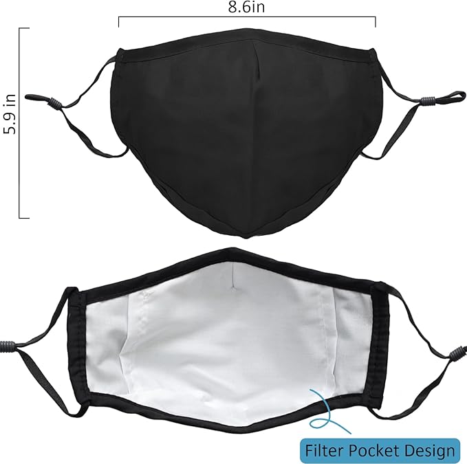 18 Pack Reusable Cloth Face Masks Washable Cotton Face Mask Adjustable Breathable Fabric Mask