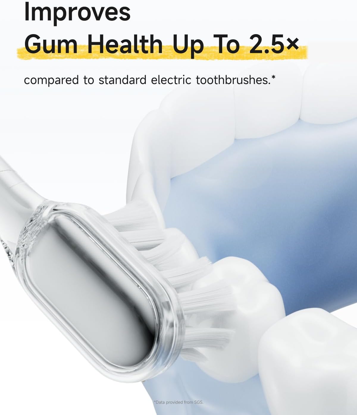 Laifen Wave Special Electric Toothbrush, New 2025 Version Oscillation & Vibration Sonic Electric Toothbrush for Adults with App, 2 Brush Heads, IP68 Waterproof Travel Powered Toothbrush (Matte White)