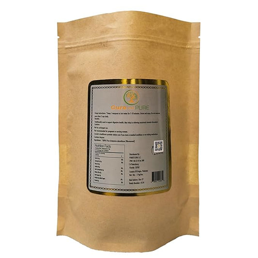 Cure wid Pure Organic Wormwood Herb Dried Cut & Sifted 4oz/114g - Artemisia Absinthium - Non-GMO,Preservative & Additives Free Wormwood Tea In Eco Friendly Resealable Pouch Traditional Herbal Remedy