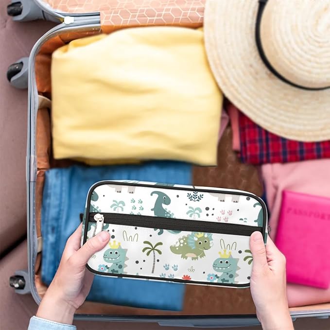 Kids Toiletry Bag for Boys Girls,Cute Dinosaur Travel Hanging Wash Bag Small Makeup Organizer Cosmetic Bag for Women Traveling Toiletries with Handle