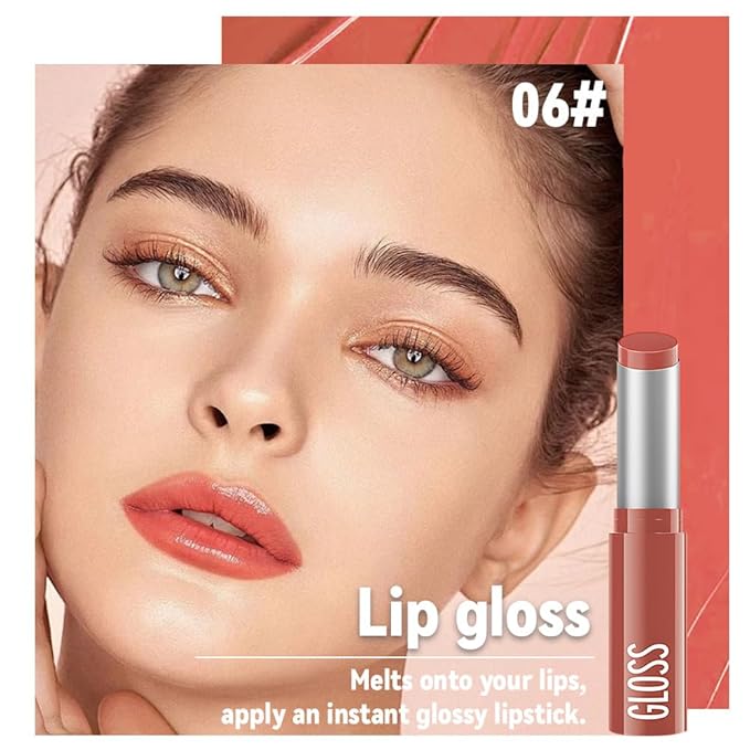 Coral-Pink Honey Tinted Lip Stain Lip Balm Lip Gloss Lipstick, Sheer Hydrating Lip Stains Tint, Moisturizing Lip Color for All Skin Tones, Nourishing Lip Balm with a Hint of Natural Black Cherry