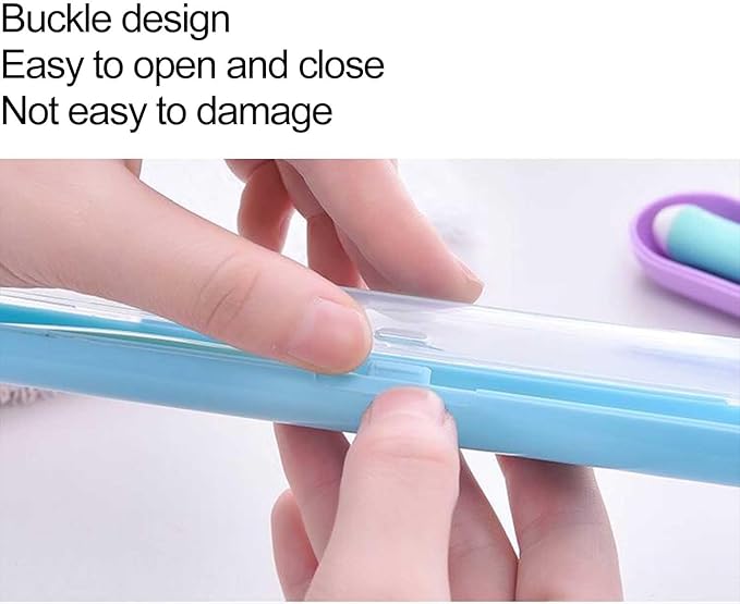 4 Packs Toothbrush Travel Case, Portable Toothbrush Holders - Compact Toothbrush Organizer, Breathable Plastic Toothbrush Travel Holder for Travel, Vacation, Camping, Gym, Business Trips, Office