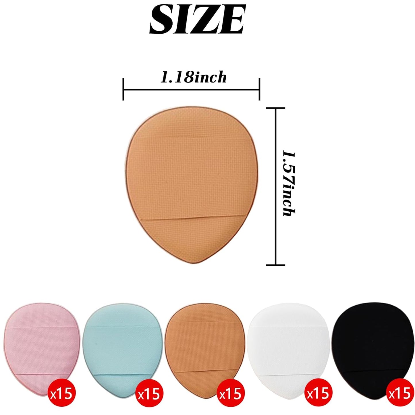 75PCS Finger Powder Puff Mini Makeup Sponge Soft Beauty Makeup Blender Puff for Foundation, Face Powder, Under Eye Setting, Concealer, Repair Cream, Cosmetic Tool