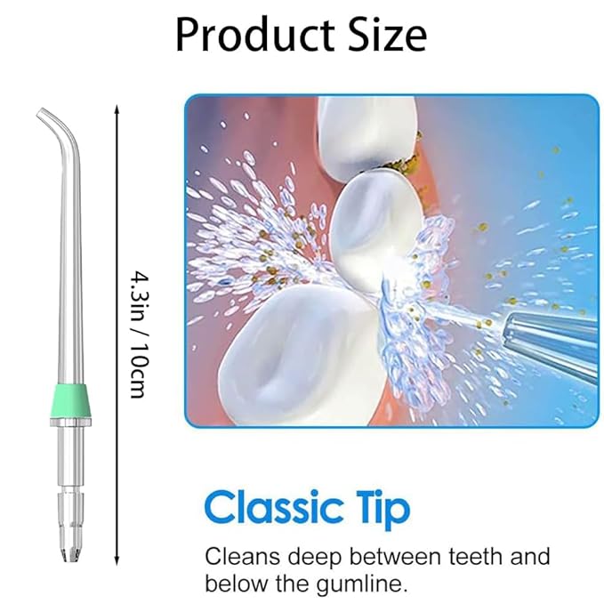 4 Pcs Replacement Tips For Waterpik Water Flosser,Replacement Heads for Waterpik Water Flossers Other Brand Oral Irrigators,Replacement Classic Jet Tips(Black,Blue,Purple,Green).