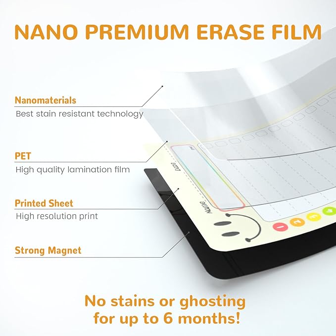 JJPRO Magnetic Chore Chart for Kids with Reward Jar- 10" x5.5“ Daily Checklist Board Routine Chart to Do List,Reward Chore Chart for Toddlers, Behavior Reward Chart System-Yellow