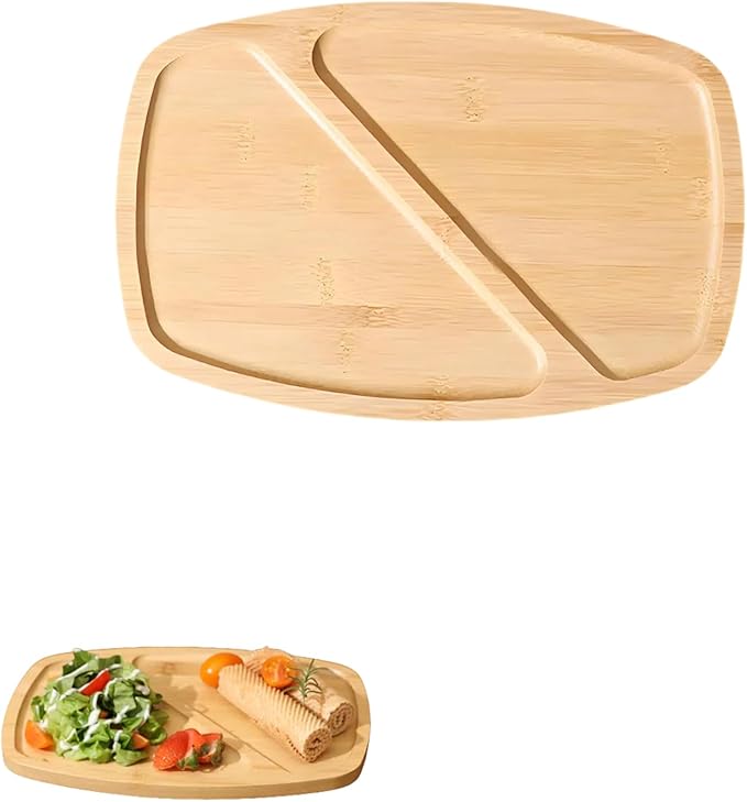 1PCS Bamboo Bathroom Trays - Suitable for The Bathroom,Kitchen,Breakfast Tray and Decorative Tray (10.63 in * 7.09 in)