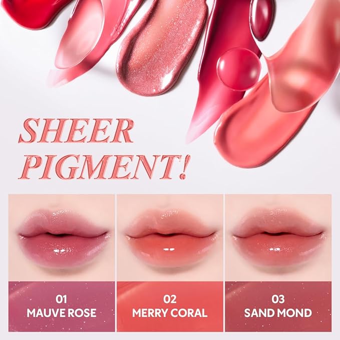 TIRTIR Waterism Tinted Lip Gloss #03 Sand Mond, 0.14 Fl Oz – Kiss Ready Lipgloss, 12H Long Lasting Non Sticky Natural Tinted Glow Korean Multiuse Cheek and Lip Tint for Women gift