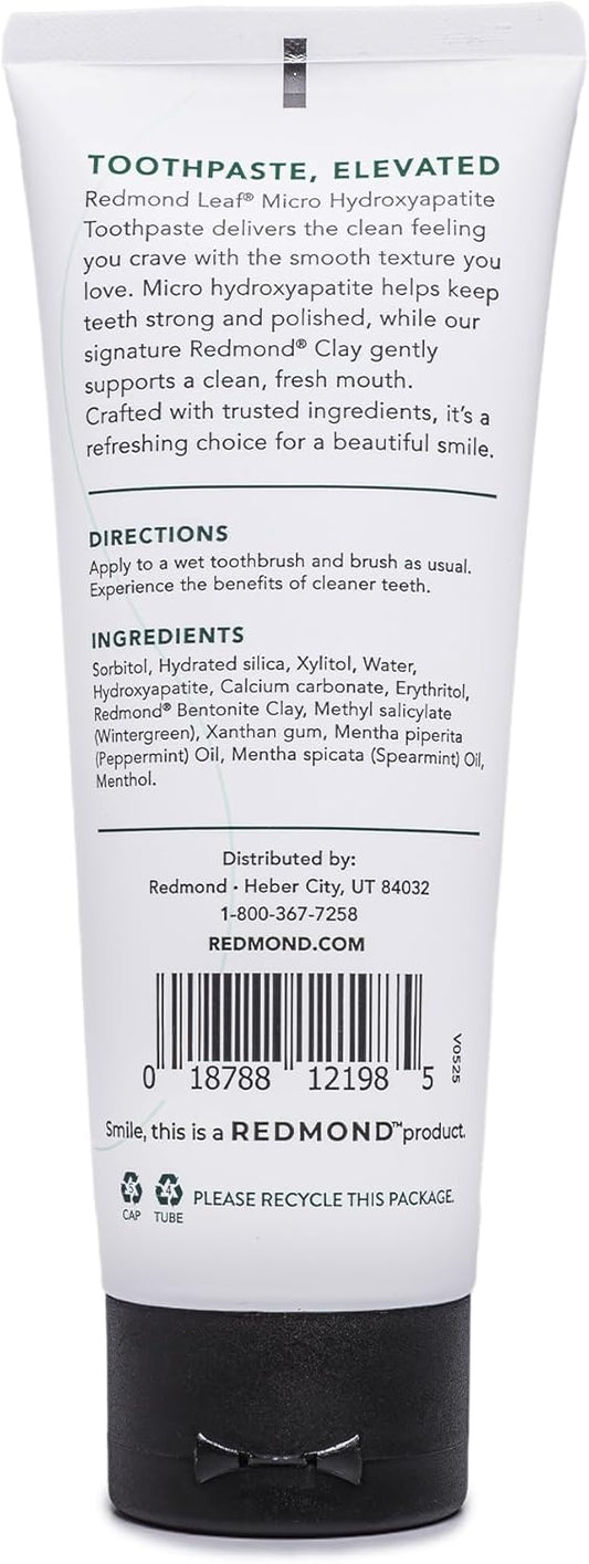 REDMOND Leaf Micro Hydroxyapatite Toothpaste Tube (Wild Mint)