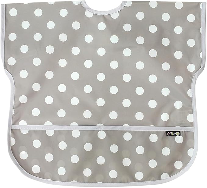 Short Sleeve Waterproof Bib for Toddlers – Easy Clean Feeding Apron for Mealtime, Daycare, Self-Feeding, Lightweight