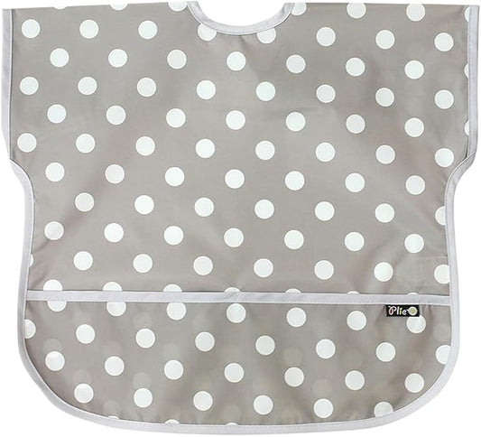 Short Sleeve Waterproof Bib for Toddlers – Easy Clean Feeding Apron for Mealtime, Daycare, Self-Feeding, Lightweight