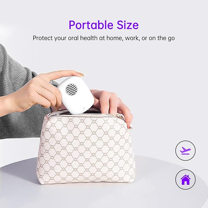Toothbrush Holder, Toothbrush Cleaner Case, Portable USB Charging Toothbrush Cover with U V-C Light, Travel Toothbrush Holder (White-Fan)