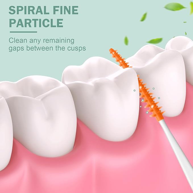 1200 Pcs Soft Interdental Brushes Disposable Gum Picks Dental Floss with Case Picks Dental Braces Brush for Teeth Cleaning and Gum Health