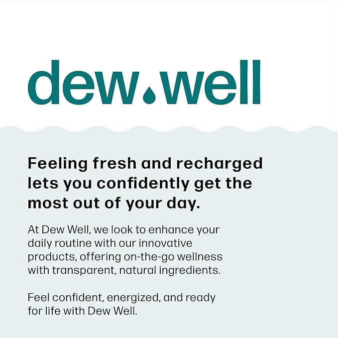 Dew Well Deodorant Wipes - On-the-Go Travel Deodorant - Fresh Mint, Rose & Cucumber Scents Body Wipes for Women - Aluminum, Paraben & Sulfate Free Mini Toiletries - 50 Count, Mint/Rose/Cucumber
