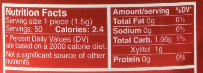 Epic 100% Xylitol Cinnamon Chewing Gum - Sugar Free, Aspartame Free Dental Gum - Supports Oral Health & Fresh Breath - 50 Pieces (Pack of 3)