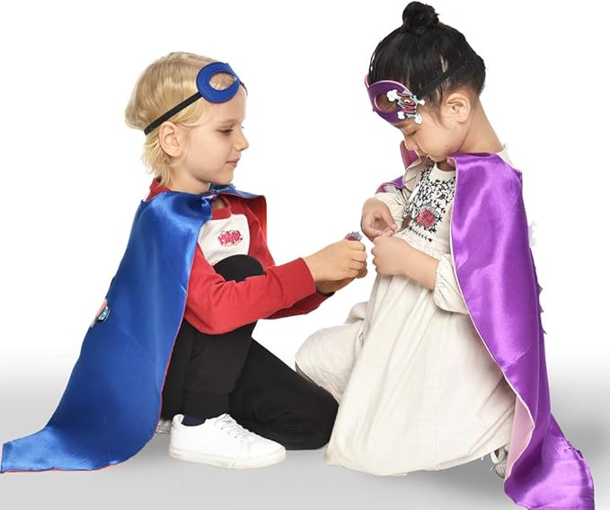 D.Q.Z Toys for 3-9 Years Old Boys Girls, Superhero-Capes and Masks for Kids Dress Up Super Hero Costume Birthday Party Favors, 3 Pack