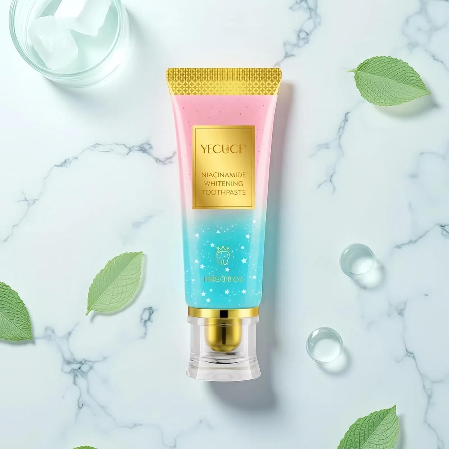 Niacinamide Whitening Toothpaste 2-Pack | Fresh Breath Toothpaste | Stain Removal & Enamel Safe | Fresh Breath Formula with Activated Charcoal |for Coffee/Smokers