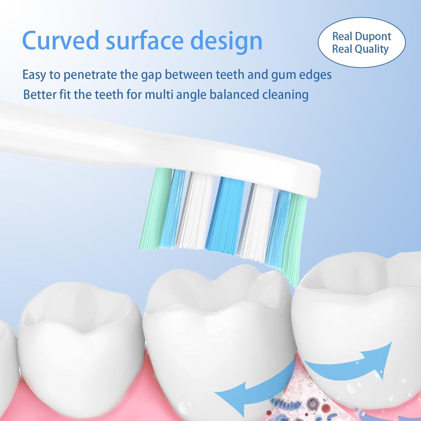 Replacement Toothbrush Heads for Philips Sonicare Replacement Heads, Electric Replacement Brush Head Compatible with Phillips Sonicare Electric Toothbrushes, 10 Pack