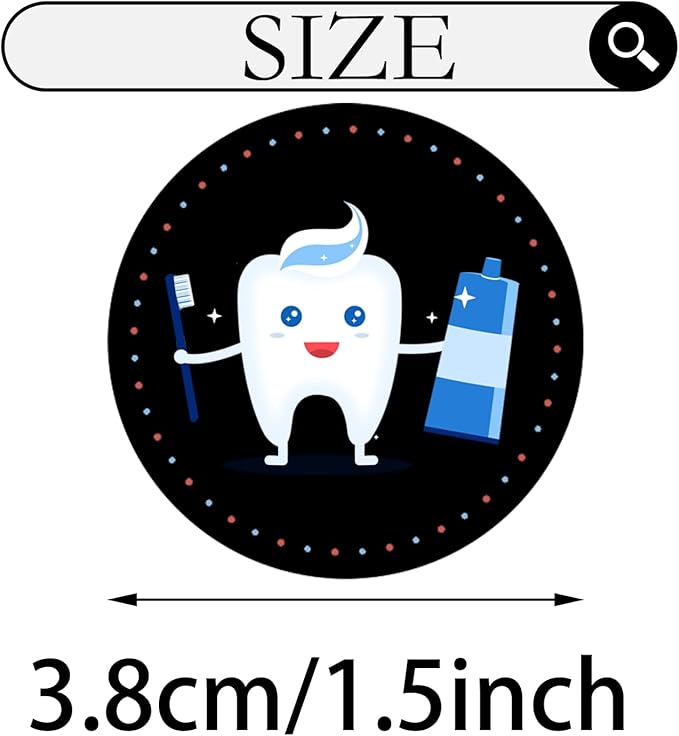 Oringaga 500 Tooth Party Decorations Teeth Roll Stickers Teeth Themed Birthday Baby Shower Gender Revealed Party Decorations Supplies Decor DIY Sticker Labels
