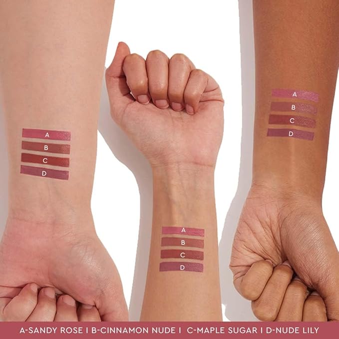 KIRO Four Play Non-Stop Airy Matte Liquid Lip Stack | Supreme Quad | 4 Nude Lipstick Shades | Long-Lasting, Transferproof & Hydrating | Lightweight & Skincare-Infused with Avocado & Apricot Oils | 6ml