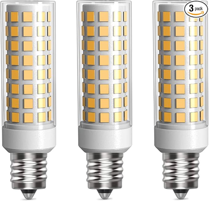 3 Pack E12 LED Candelabra C7 Chandelier C37 Fan Light Bulbs Kx-2000 Bulbrite Replacement, 7W Equivalent to 70W Incandescent, 700LM AC120V (Warm White 3000K)