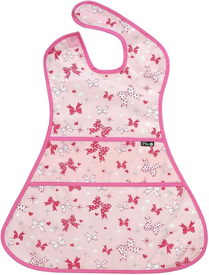 Full Coverage Waterproof Feeding Bib for Toddlers – Extra Long Apron Bib for Mealtime, Self-Feeding, High Chairn