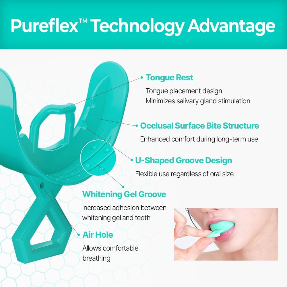 Live Orals PureDia Teeth Whitening Kit - Gel & Mouthpiece Set, Hydrogen Peroxide, Dentist Formulated for Sensitive Teeth, 28 Treatments.