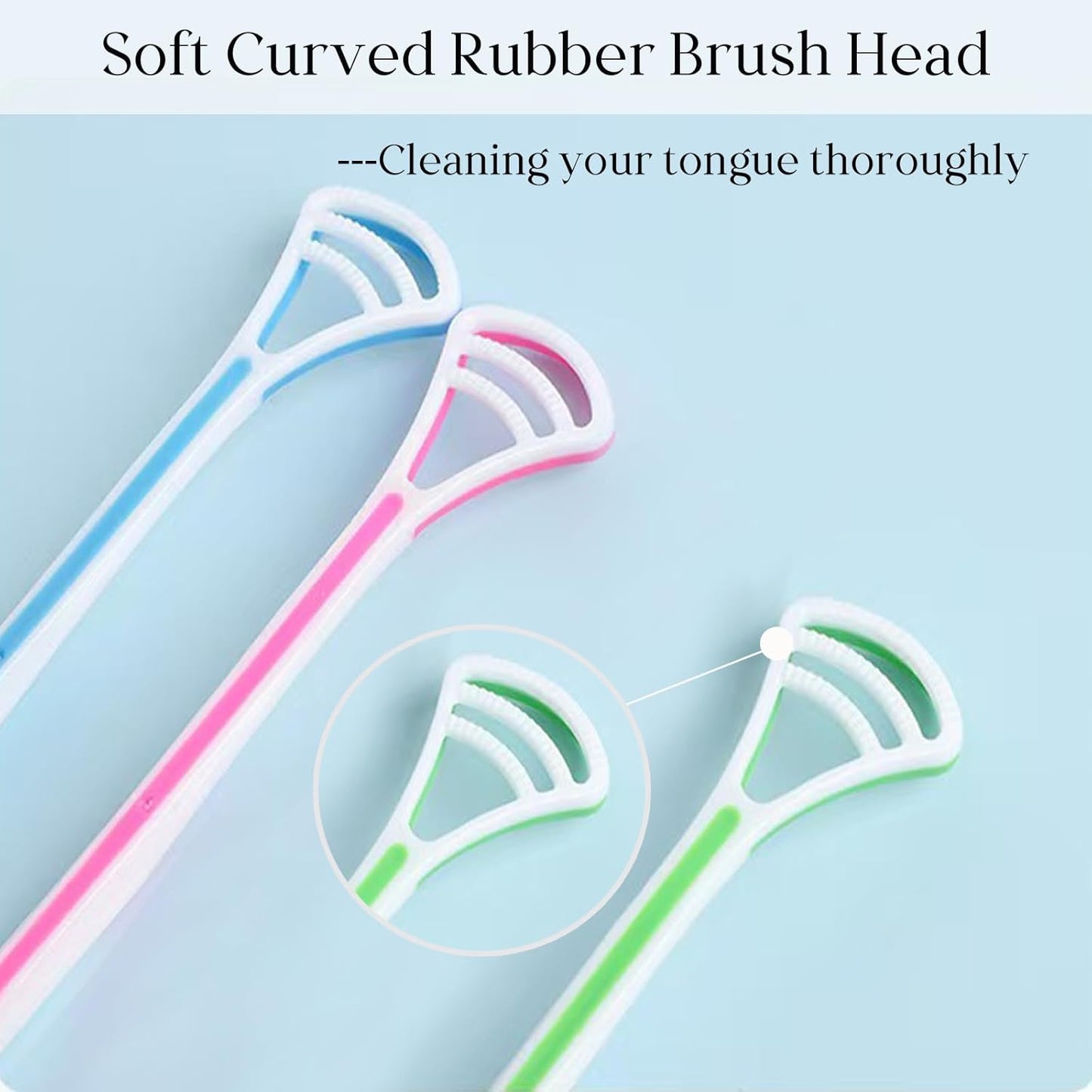 Copper Tongue Scraper Set Tongue Cleaner Kits Plastic Oral Tongue Cleaning Tools Brush for Fresh Breath and Mouth Hygiene Care with Travel Case (3.0” x 5.0”)