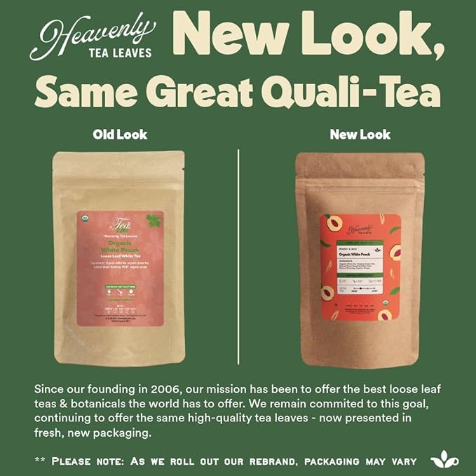 Heavenly Tea Leaves Organic Raspberry Leaf, Loose Leaf Herbal Tea, 4 oz. (Approx. 50 Cups of Tea) - Women Owned, Women's Health Herb