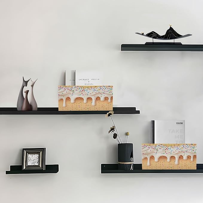 Kcldeci Ice Cream Cone Food Sweet Storage Bins Baskets for Organizing 2Pack, Sturdy Storage Basket Foldable Storage Baskets for Shelves Closet Nursery Toy