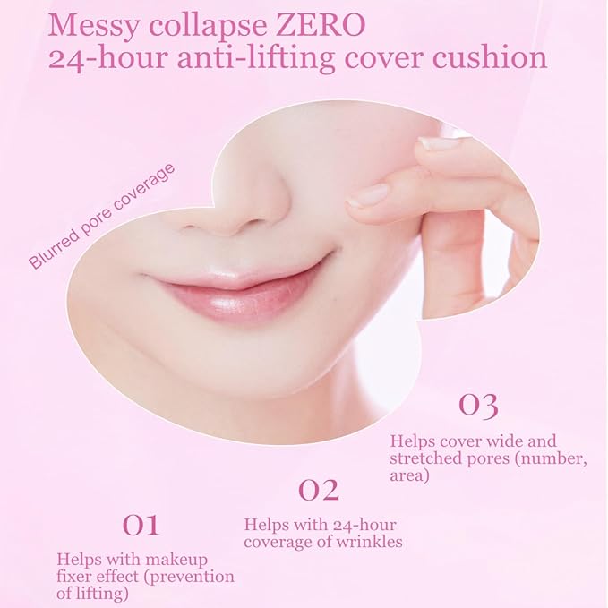 MIBA Ion Calcium Foundation Double Cushion Glow 25 g / 0.88 oz Big Cushion SEASON 3. Long Lasting Cover Effect. Moisture glow. Skin tightening relief. Smooth adhesion. (Luxury #23 Rosy Beige)