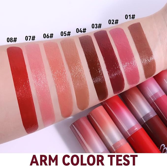 1Pc Ruby Red Butter Lipstick Tinted Lip Balm, Shine Moisturizing Plumper Lipstick for Women, Natural Nourishing Hydrating Lip Gloss Stain for Dry Lips, Lightweight Lip Liner Care Vegan Makeup